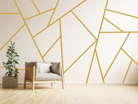Golden Geometric Elegance Wall Decals - Decords
