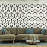 Hexagonal Honeycomb Wall Art Decal - Modern Vinyl Sticker for Stylish Room Transformation - Decords