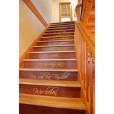 In This House Family Quote Stair Vinyl Sticker - Wall Decor We Do And Adhesive Home Love Rule Decal