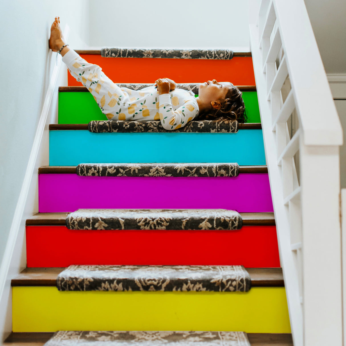 Rainbow Stair Riser Stickers - Decoration Strips Stairway Ladder Steps