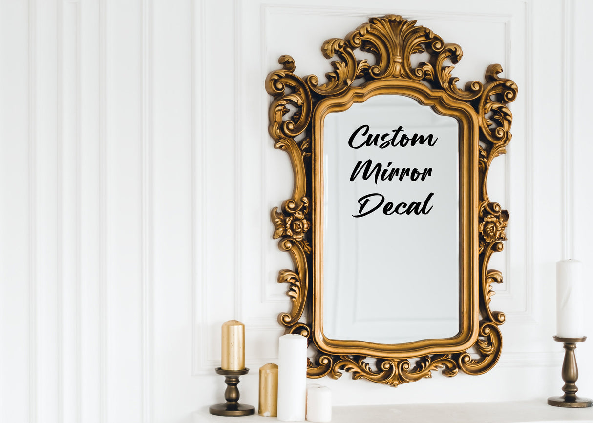 Customized Glass Mirror Sticker: Personalized Elegant Reflection, Captivating Glass Decal
