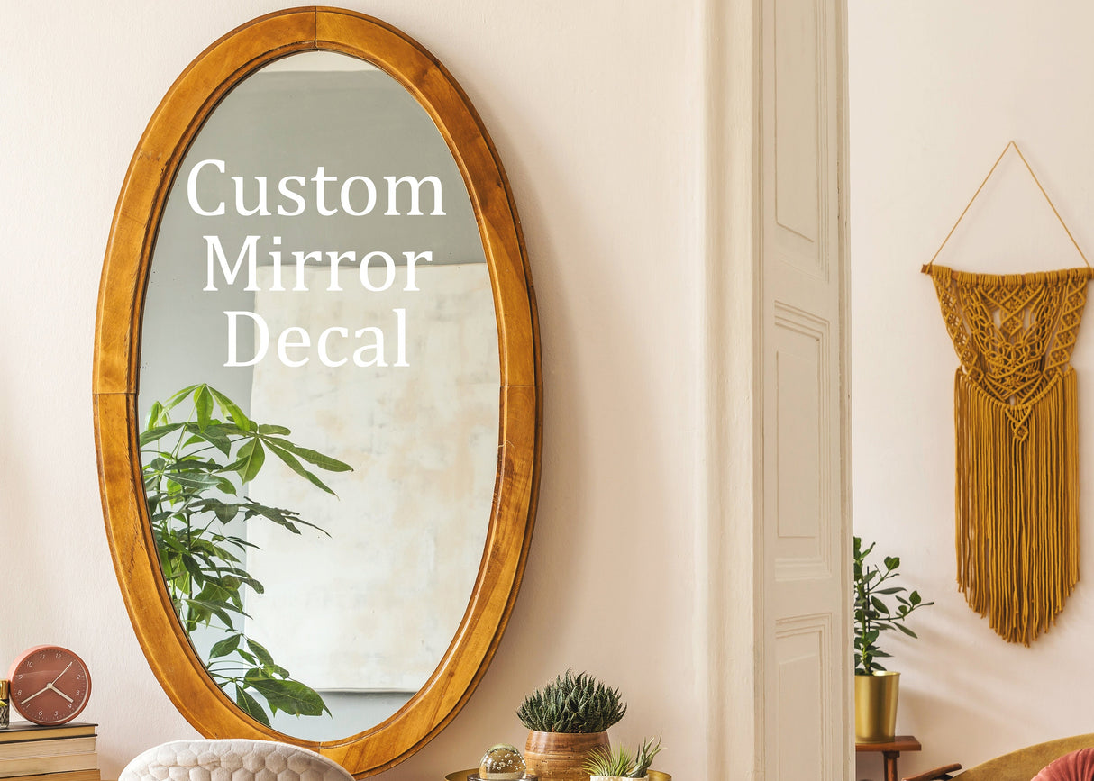 Customized Glass Mirror Sticker: Personalized Elegant Reflection, Captivating Glass Decal