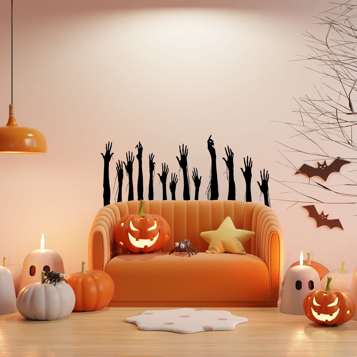 Zombie Hands Collection: Spooky Ghoul Window Decals & Creepy Hand Decorations