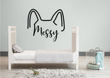 Custom Pet Ears Sticker - Personalized Dog Ears Outline Decal - Memorial Tattoo Design - Pet Keepsake Gifts - Choose ears, color and size