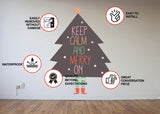 &quot;Keep Calm and Merry On&quot; Colorful Text Decal