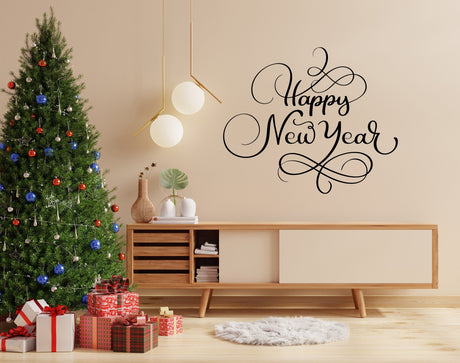 New Year Quote Wall Vinyl Sticker &quot;Happy New Year&quot;