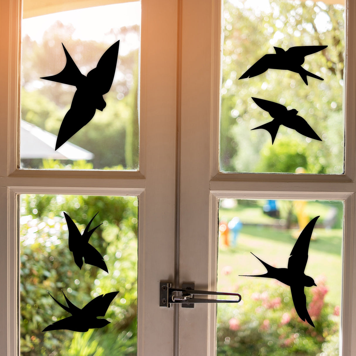 50% OFF - 25-Pack Black Bird Deterrent Window Decals - Anti-Collision Cling Stickers - Safety Glass Protector Prevents Bird Strikes 8" size