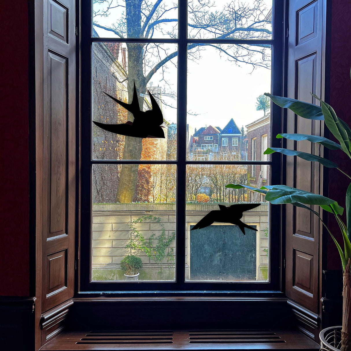 50% OFF - 25-Pack Black Bird Deterrent Window Decals - Anti-Collision Cling Stickers - Safety Glass Protector Prevents Bird Strikes 8" size