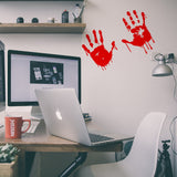 50%OFF - 8" Bloody Hands Decal - Red Vinyl Zombie Blood Sticker Decor - Window Halloween Accent - Vampire Horror Slimy Bleeding Effect