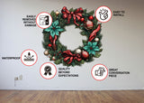 Christmas Wreath Door Sticker