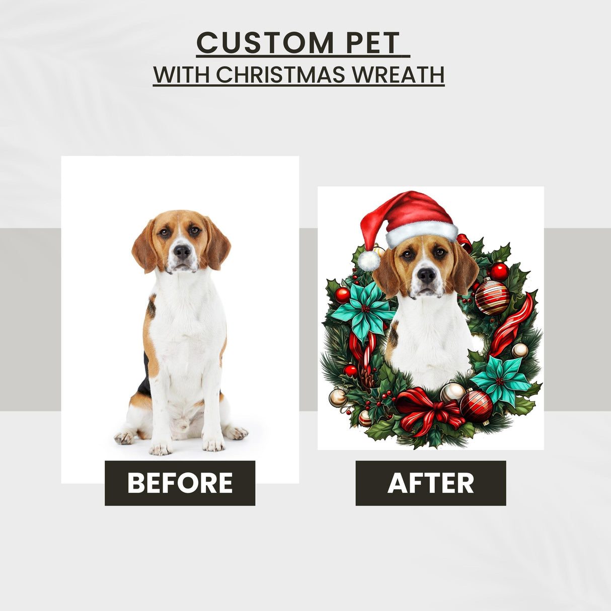 Personalized Dog or Cat Christmas Sticker