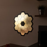 Space Telescope Mirrors Wall Sticker - Elegant Gold Chrome Vinyl Decal for Room Decor