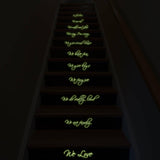 Luminescent Family Glow-In-The-Dark Stair Decal: Create an Enchanting Home Ambience - Decords