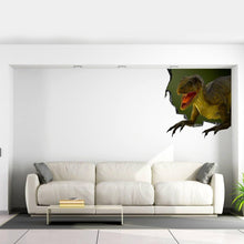 Load image into Gallery viewer, 3d Dinosaurus Art Animal Hole In Wall Sticker - Vinyl Decor Broken Illusion Peel And Stick Decal - Porthole Crack Print Diy Cracked Mural - Decords
