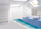 3D Ocean Paradise Wall Decal - Self Adhesive Decorative Bathroom Sticker by Decords | Decords