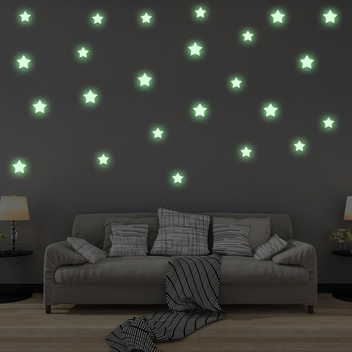 Glow Stars, Glow in the Dark Stars, Bedroom Wall Decor, Ceiling