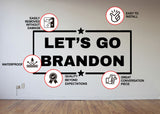 Let's Go Brandon Vinyl Die Cut Decal - Donald Trump Political Statement Wall Sticker - President Election Car Stickers