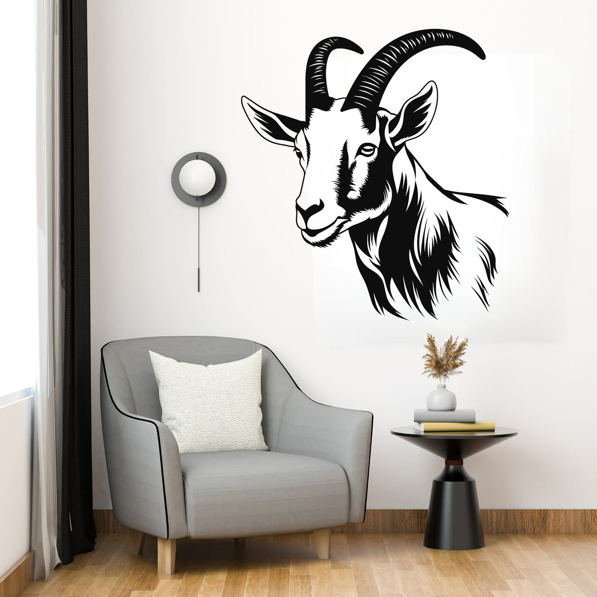 Graceful Goat Wall Decal - Bring Serenity to Your Space