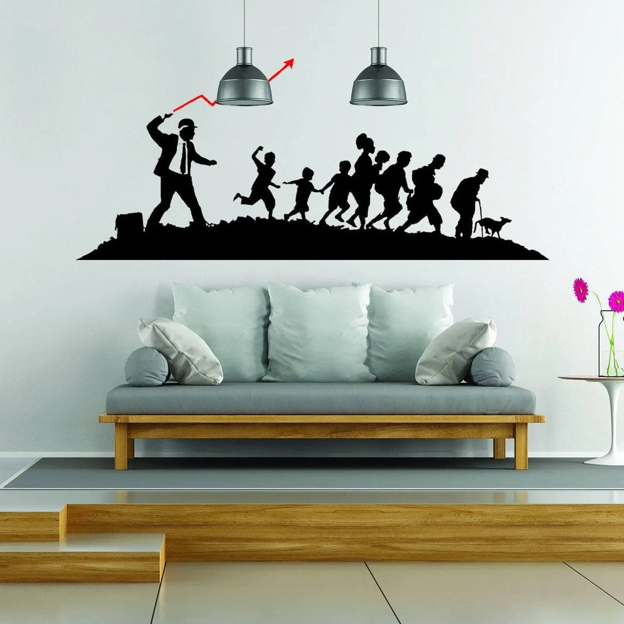 Banksy Businessman Vinyl Wall Sticker - Art Home Decor Cool And Premium Waterproof Decal - Adult Graffiti With Quality Keen Bansky Laptop - Decords