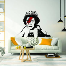 Load image into Gallery viewer, Banksy Queen Vinyl Sticker - Funny Wall Black Weatherproof Art Decal - Black Queen - Sticker Decal - Queen Sticker - Queen Decal - Decords
