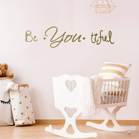Beautiful Quote Wall Sticker - Be You Own Kind Of Tiful Beyoutiful Art Vinyl Decal - Your Motivational Inspiring Positive Girl Sign Word - Decords