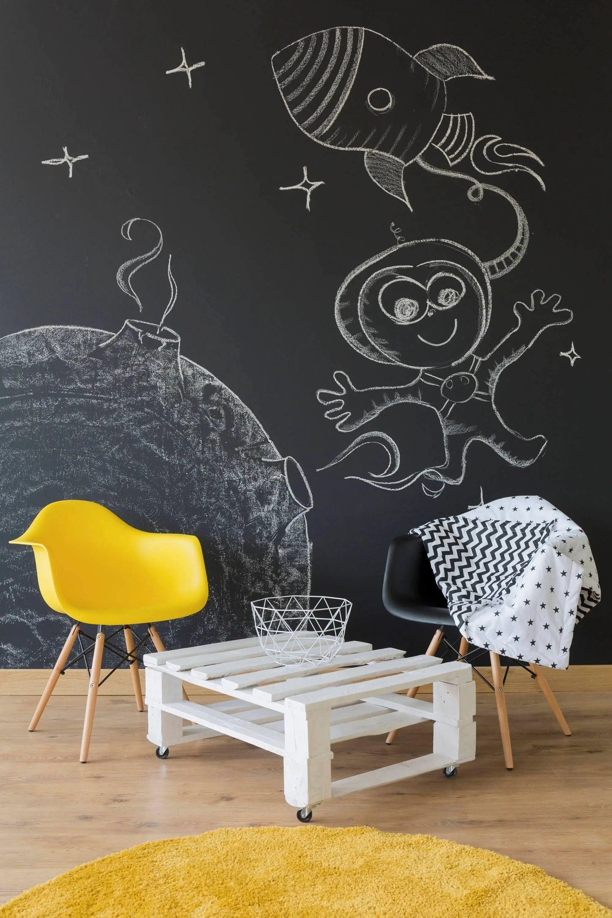 Magnetic Chalkboard Contact Paper, Self Adhesive Chalk Black Board  Wallpaper, 35 x 47 Inch Blackboard Sheet Sticker Roll for Wall School Home  with