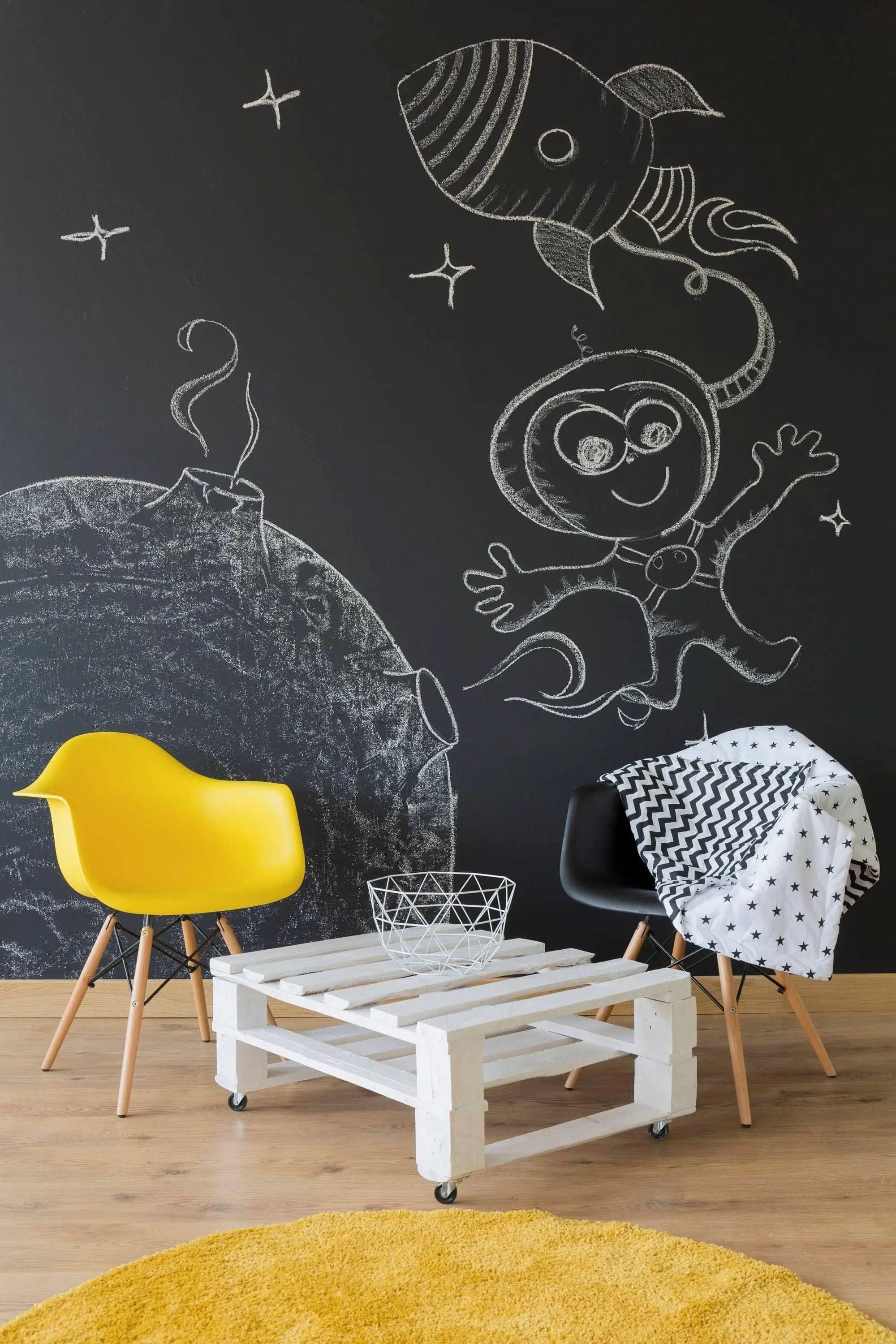 Chalkboard Calendar with Notes Wall Decals Wall Stickers - Bed