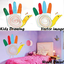 Load image into Gallery viewer, Custom Drawing Vectorize In Vinyl Sticker - Draw Portrait Design Art Made Photo In Illustration Decal - Personalized Child Kid Hand Paint - Decords
