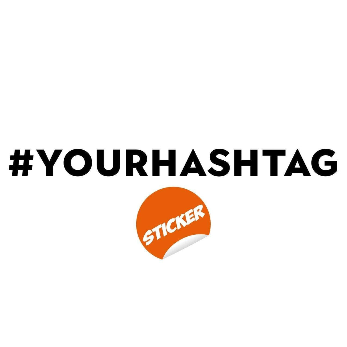 Custom Hashtag Vinyl Sticker - Personalized Hash Tag For Instagram Twitter Social Facebook Decal - Text Follow Us Car Sign Laptop Label - Decords
