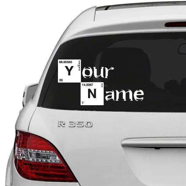 Custom Text Vinyl Sticker - Made Personalized Your Name Word Header Clear Decal- Personalised Bumper Customized Laptop Quote Wording Label - Decords