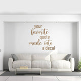 Custom Wall Decal Quote Vinyl Sticker - Personalised Family Baby Living Room Kitchen Bedroom Decor Quotes Stickers Home Black Your Own Sign - Decords