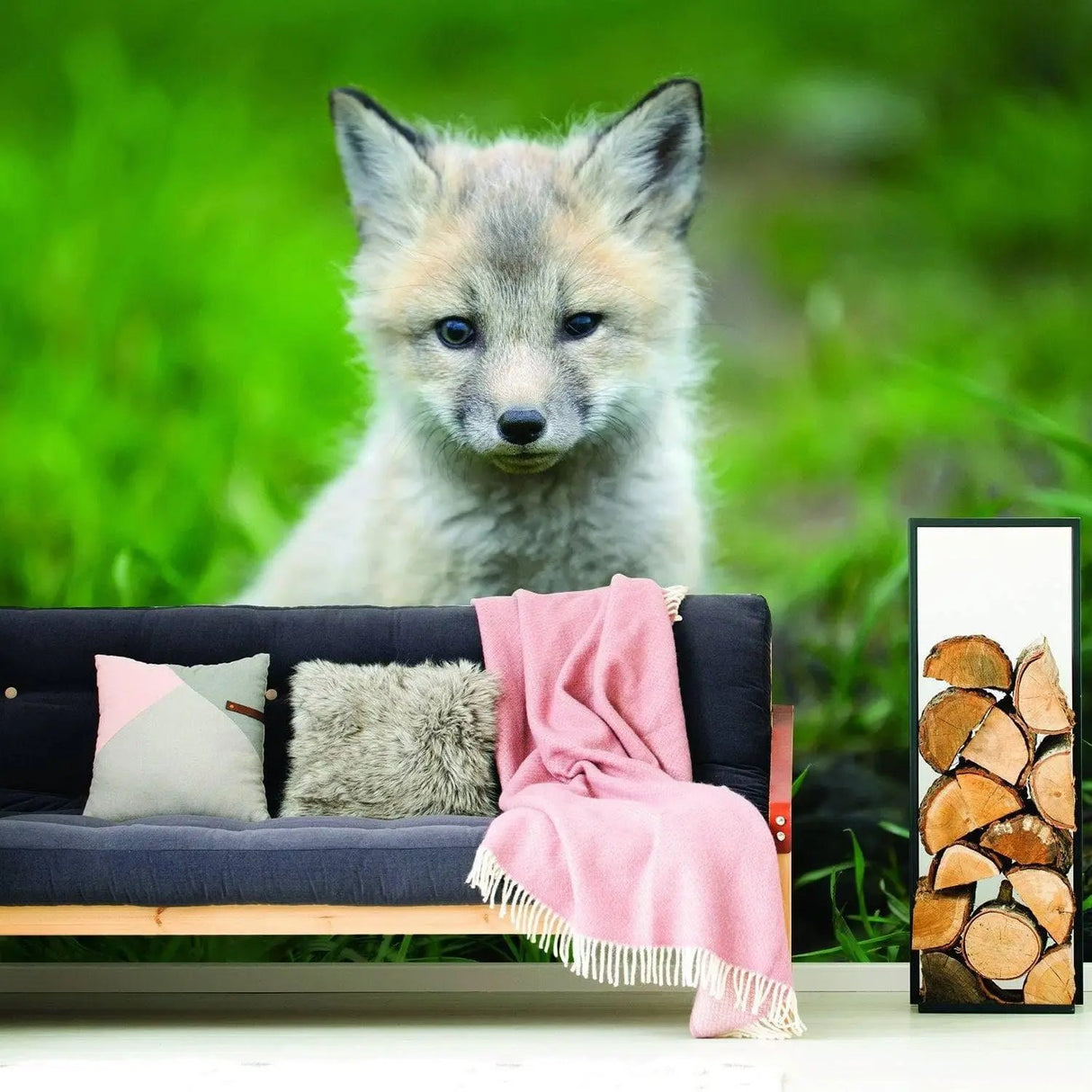 Cute Fox Wallpaper - Baby Animal Wall Sticker for Nursery – Decords