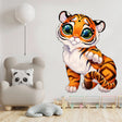 Cute Tiger Wall Sticker - Baby Kid Toddler Little Animal Decoration Decal - Reusable Vinyl Art Decor For Boy - Removable Waterproof Decals - Decords