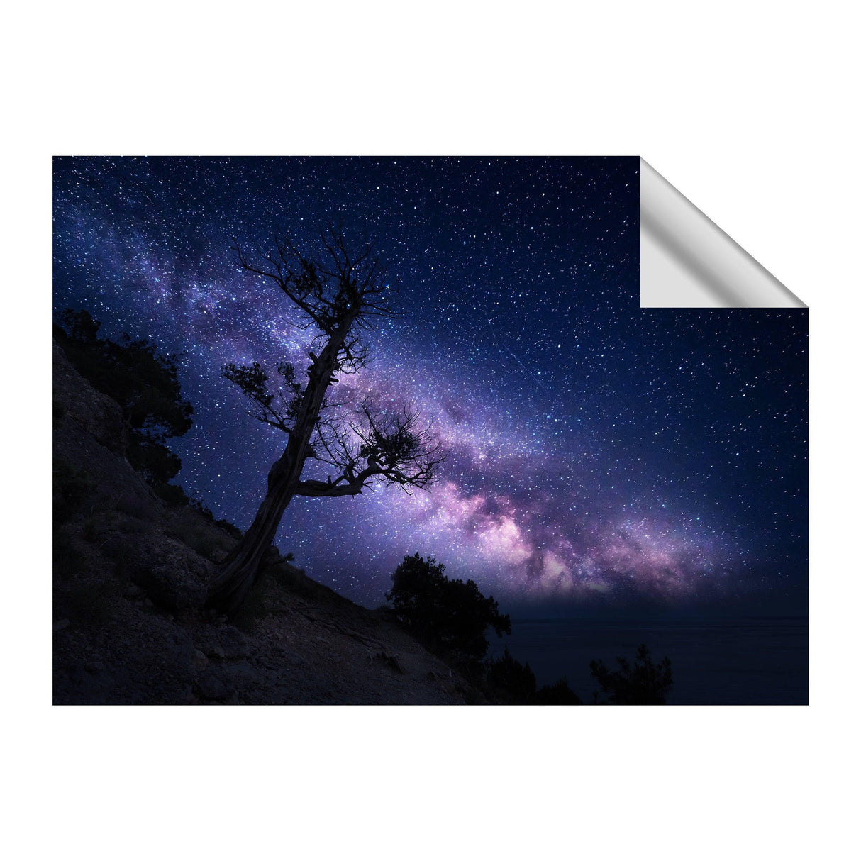 Galaxy Wall Murals Blue-purple Peel and Stick Space Wall Decal Wallpaper  Space Galaxy Print Wallpaper Print Stars Wall Art Space Decal 
