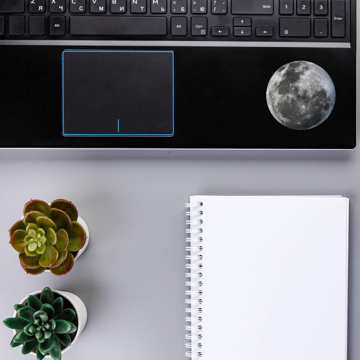 Glow in The Dark Moon Sticker - Luminous Laptop Decal – Decords