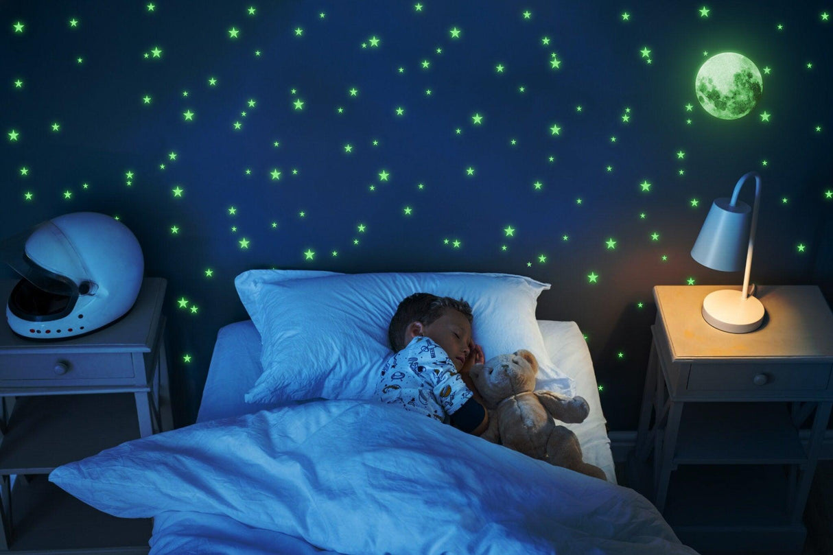 Glow In The Dark Stars Stickers - Night Light Decal