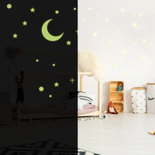 Load image into Gallery viewer, Glowing Ceiling Stickers- Starry Sky Wall Decal - Glow in the Dark Stars Crescent Sticker - Moonlight Luminescent Mural + Free Decal Gift! - Decords
