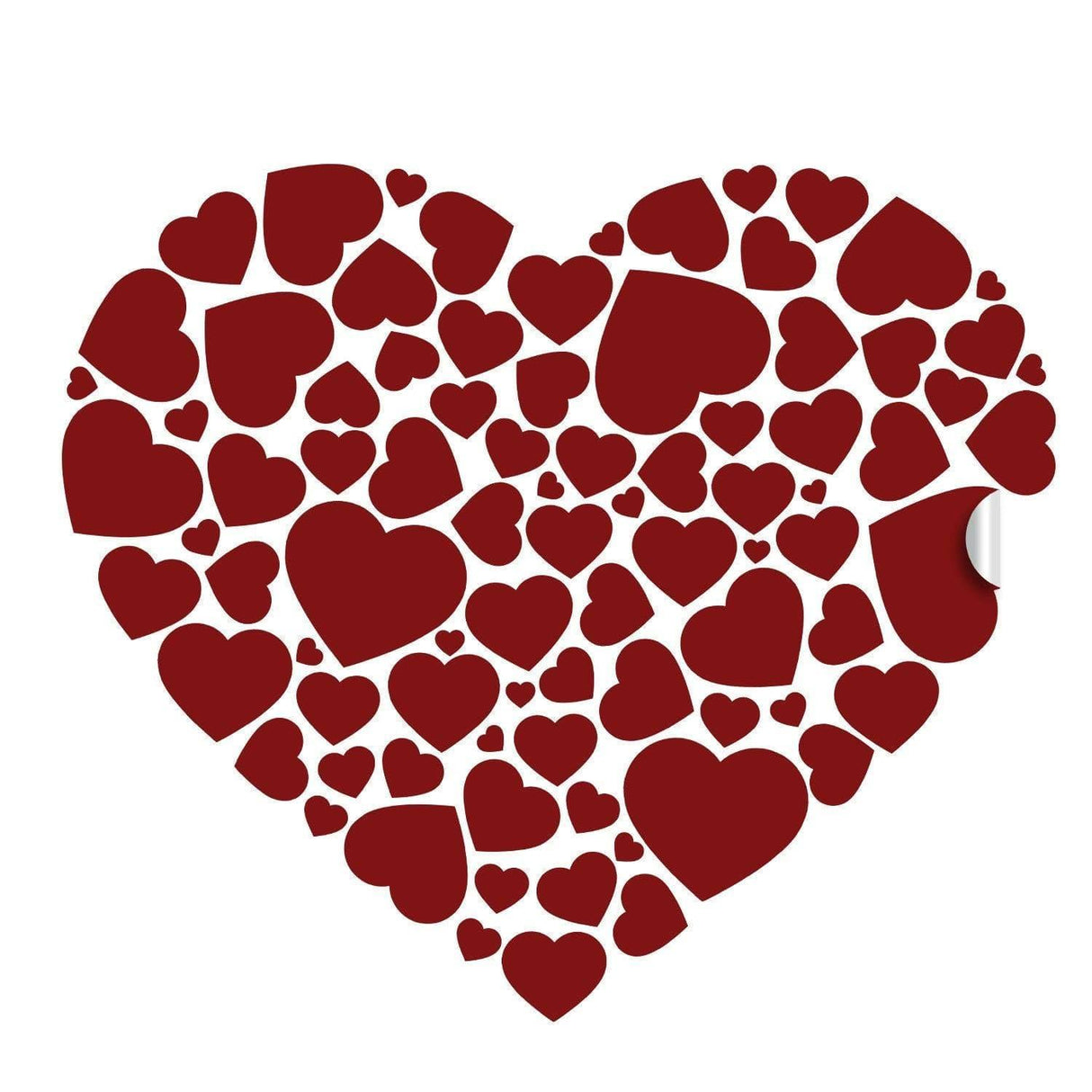 Mini Hearts Valentines Stickers, Valentines Stickers 