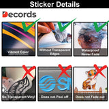 Vibrant Watercolor Orange Snake Sticker Decals with Glasses - Easy-to-Apply & Repositionable Room Decor - Decords