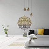 Gold and Black Gradient Mandala Wall Sticker Decals | Yoga Studio  Boho Meditation Room Decor | Elegant Vinyl Decal for Home Decoration - Decords