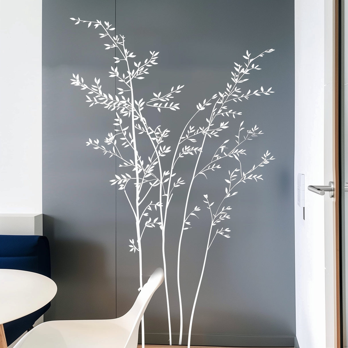 Minimalist White Branch Wall Sticker Decal | Elegant Nature-Inspired Vinyl Art | Modern Living Room Decor | Tranquil Office Wall Decoration