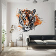 Watercolor Tiger Head Wall Art Sticker Decals - Vibrant Jungle Safari Decor - Decords