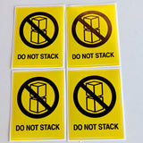 Do Not Stack Warning Label Stickers | Warehouse and Shipping Safety Labels | Prevent Stacking Damage | Logistics Handling Decals