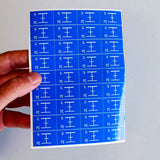 Blue Grounding Symbol Stickers | Square 'G' Electrical Component Labels | Ground Point Safety Decals | Electrician Tools and Supplies