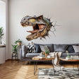 3D Carnotaurus Head Wall Decal - Realistic Roaring Dinosaur Sticker - Decords