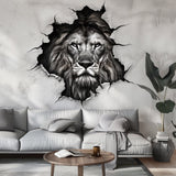 3D Lion Head Wall Decal - Majestic Lion Sticker - Decords