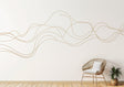 Elegant Line Art Wall Sticker | Line Twist Wall Decal | Swirl Wall Stickers | Make your Custom design shape with Stickers Golden Stripes