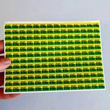 PE Electrical Component Labels | Yellow and Green PE Marking Stickers | Protective Earth Decals | Electrician Safety Labels