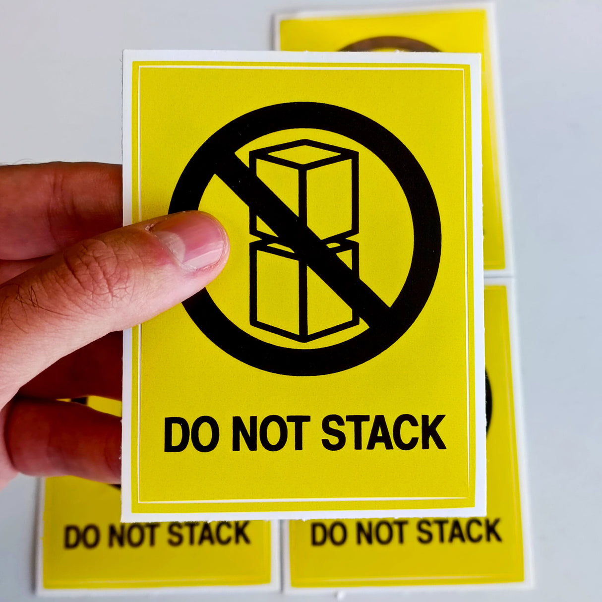 Do Not Stack Warning Label Stickers | Warehouse and Shipping Safety Labels | Prevent Stacking Damage | Logistics Handling Decals - Decords