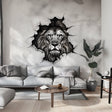 3D Lion Head Wall Decal - Majestic Lion Sticker - Decords